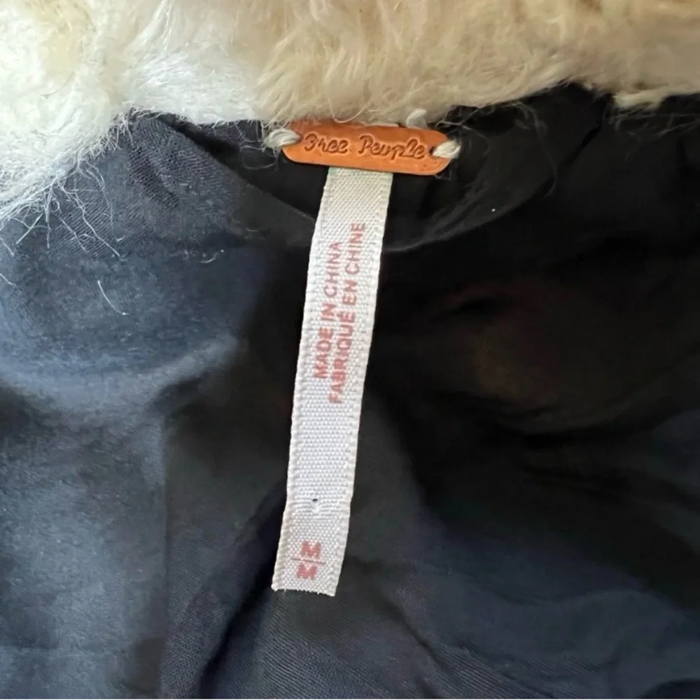 Free people Cream Shearling moto Jacket - Picture 4 of 6